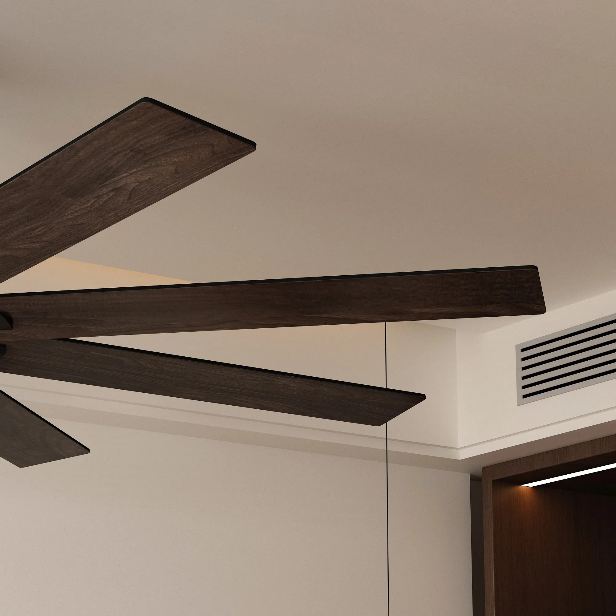 72-Inch Ceiling Fan with Dual-Tone Blades and 3-Color LED Light