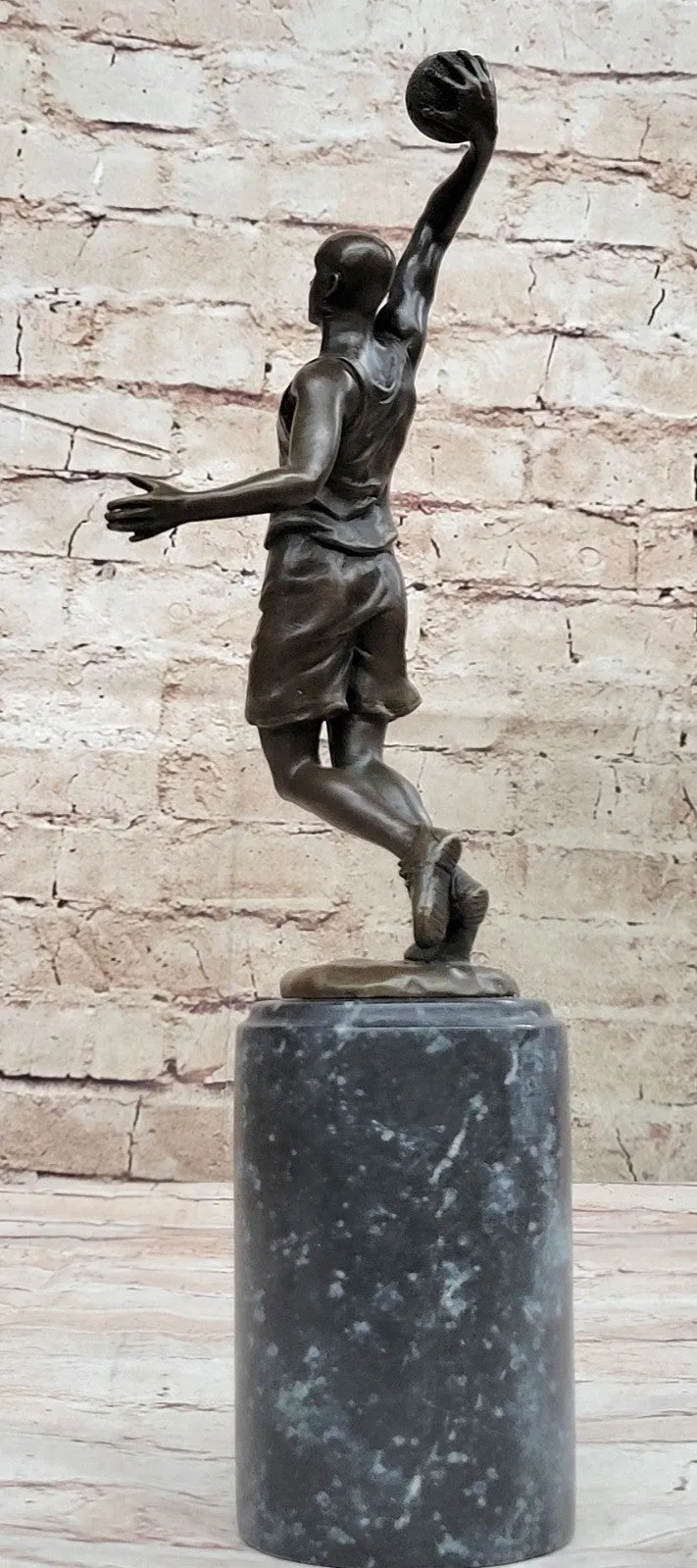 Abstract Basketball Player Male Mid Century Bronze Masterpiece Classic Sport Art