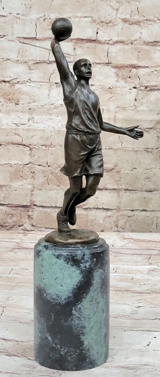 Abstract Basketball Player Male Mid Century Bronze Masterpiece Classic Sport Art