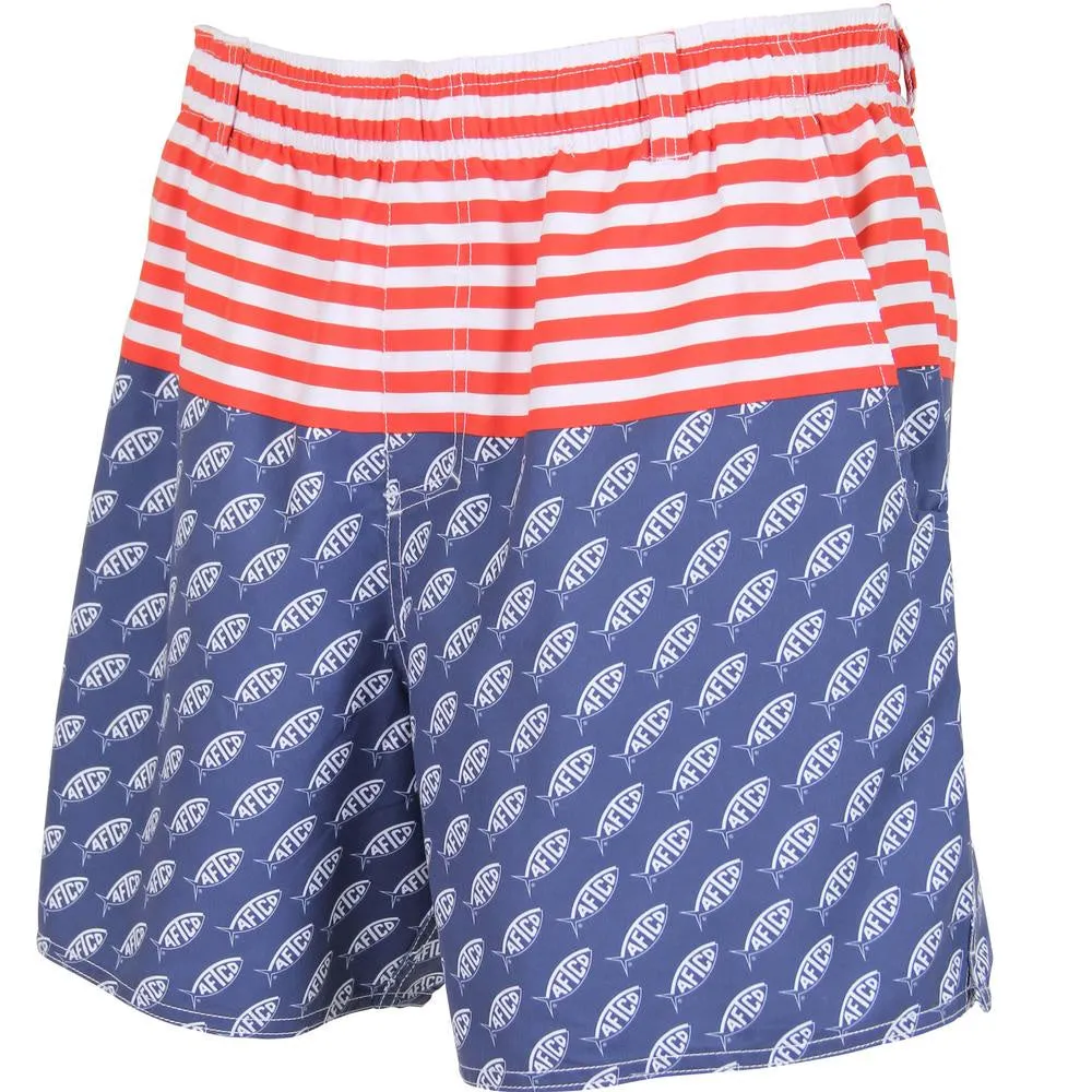 AFTCO Men's Captain Volley Swim Trunks/Midnight