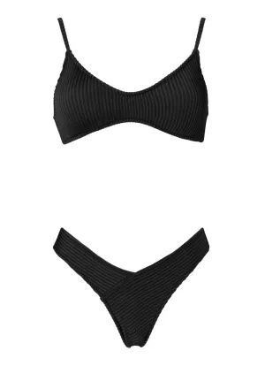 Astrid Athletic Bikini Curly Black