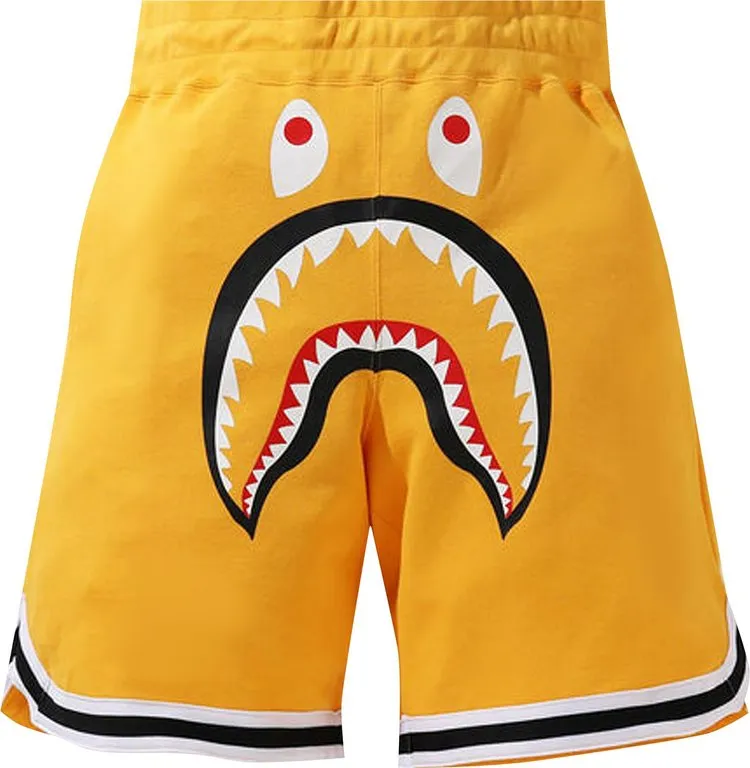 BAPE Shark Basketball Sweat Shorts 'Yellow', Yellow