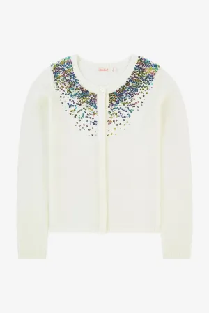 Billieblush Sequin Embroidered Cardigan