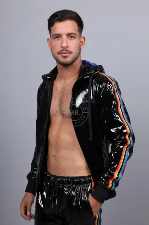 Black PVC Tracksuit Jacket - PROUD