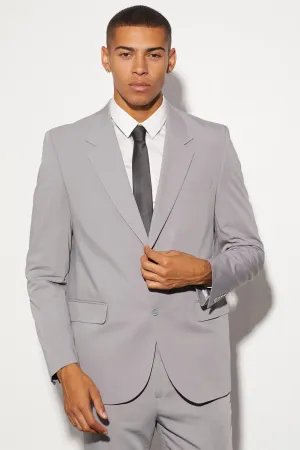 Boohoo Single Breasted Oversized Boxy Suit Jacket, Gray