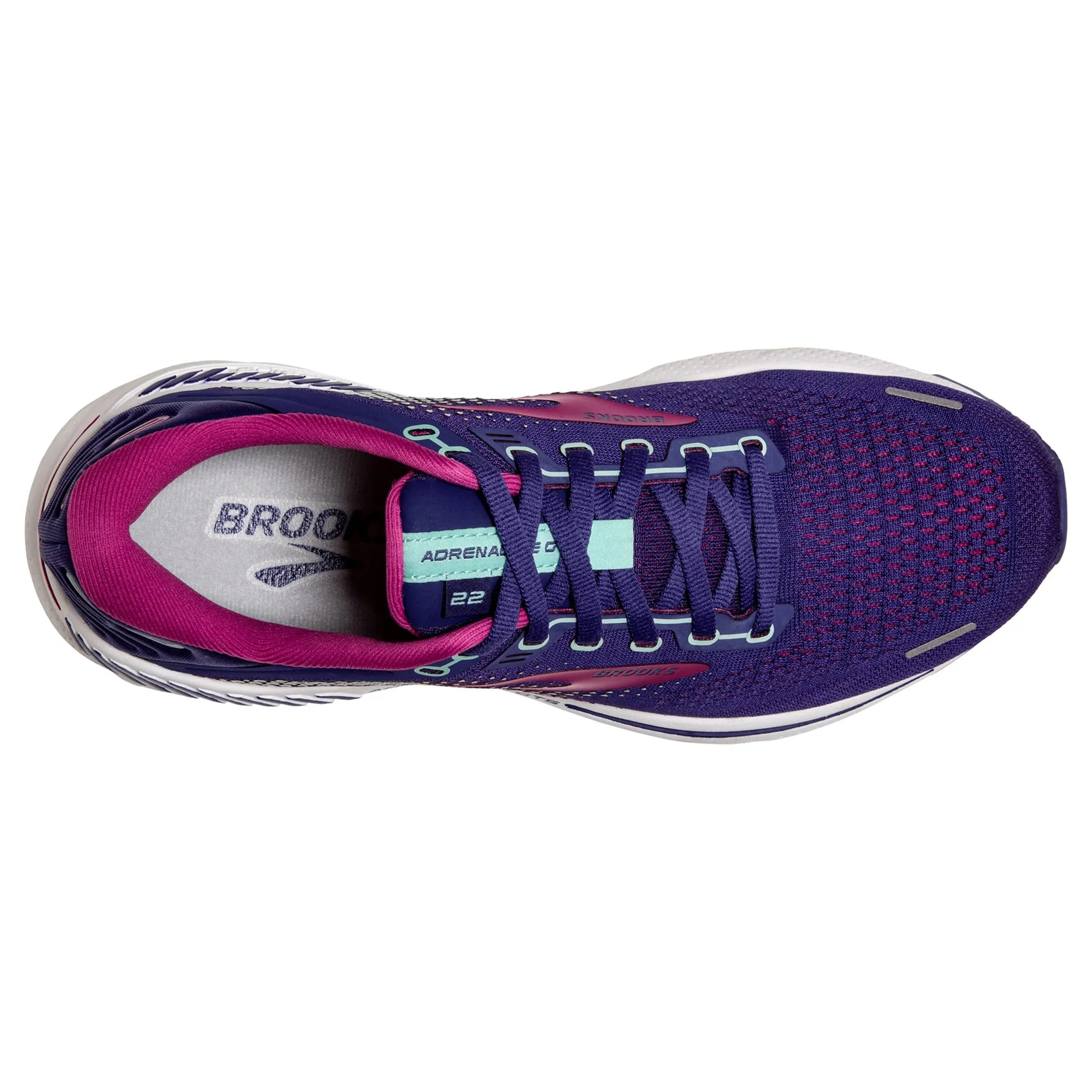 Brooks Women's 120353 403 Adrenaline GTS 22 Navy Yucca Pink Cushion Support Running Shoes