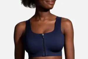 Brooks Women's Dare Zip Sports Bra - Navy (350075451)