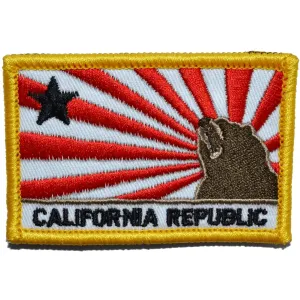 California Republic Sun Rays Flag - 2x3 Patch