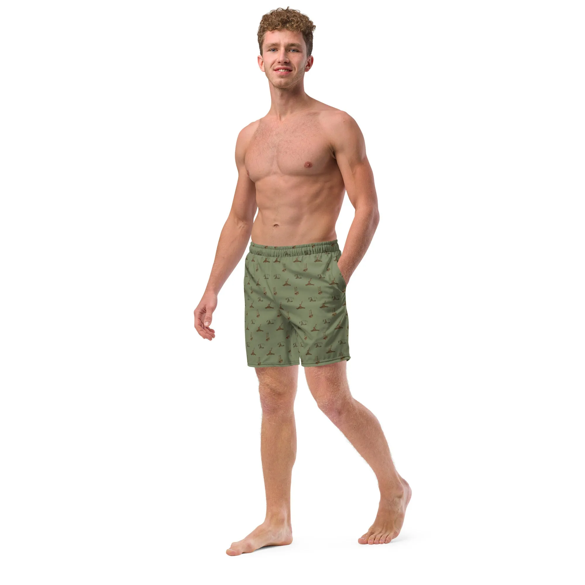 Catapults Trebuchets and Guillotines Men's Swim Trunks