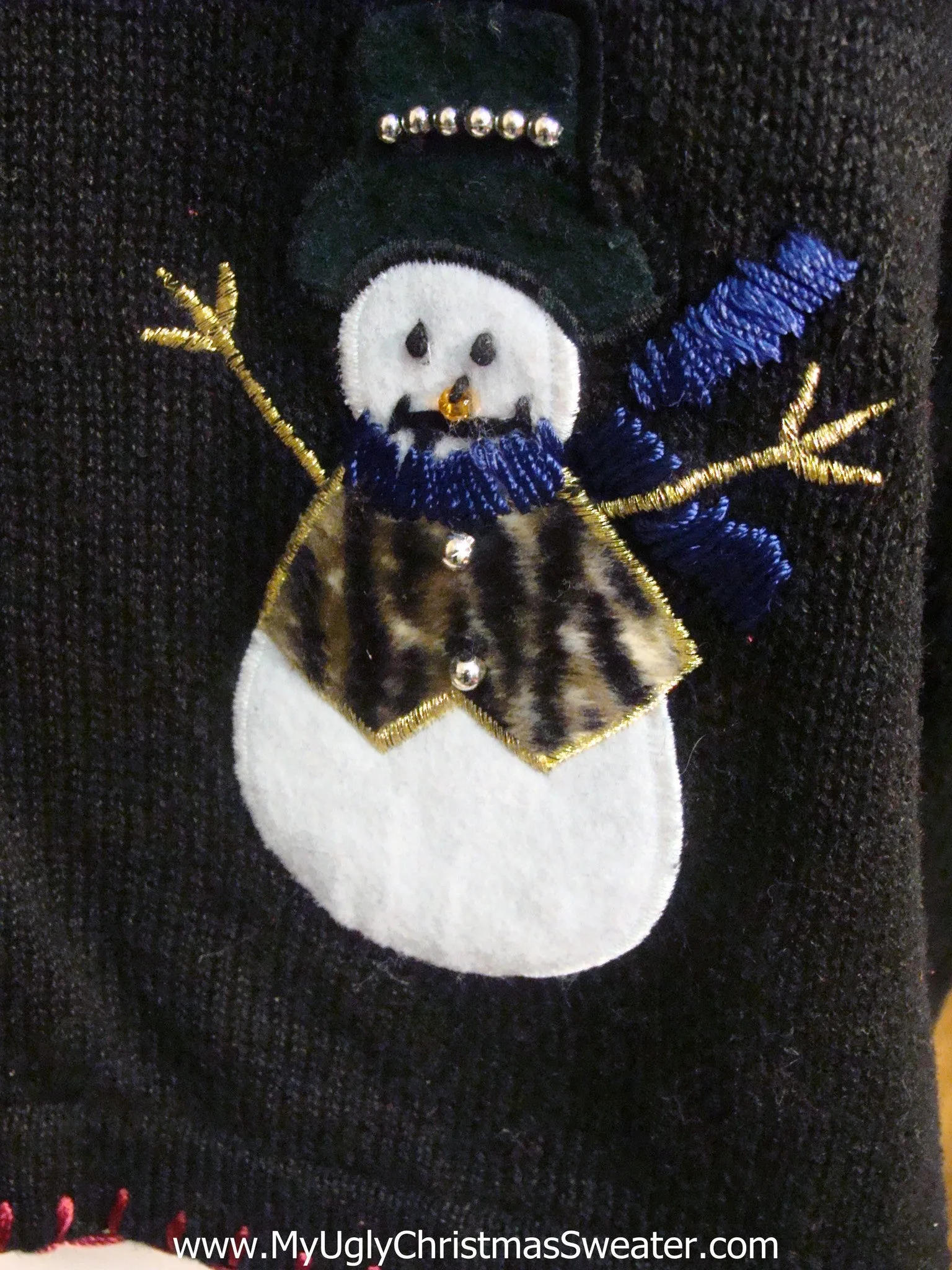 Dancing Snowman Festive Ugly Christmas Sweater