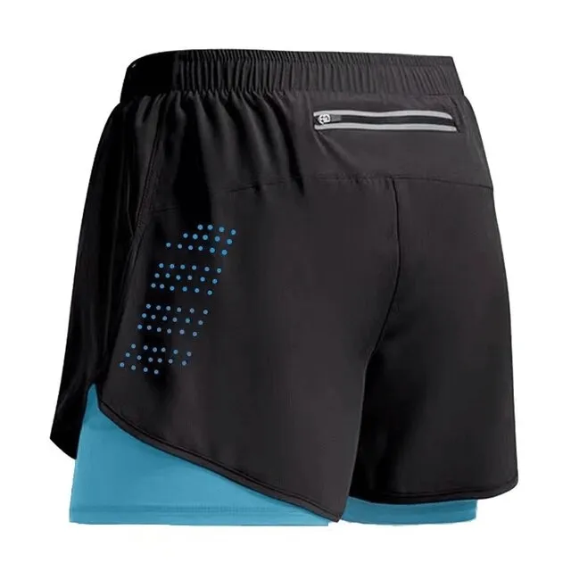 Double-deck Training Short Shorts with Pocket Back for Men - SF0440