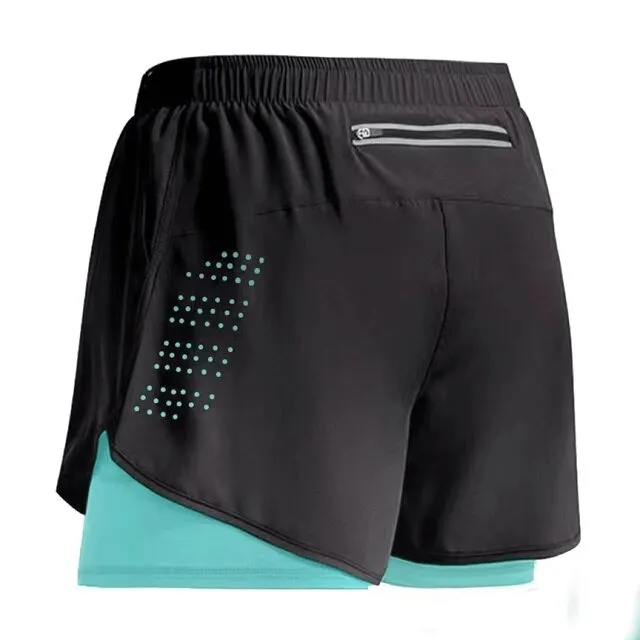 Double-deck Training Short Shorts with Pocket Back for Men - SF0440