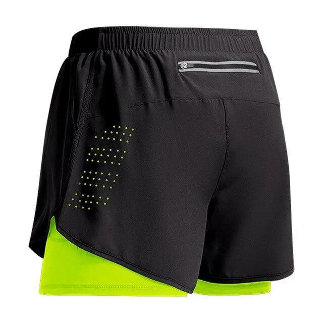 Double-deck Training Short Shorts with Pocket Back for Men - SF0440