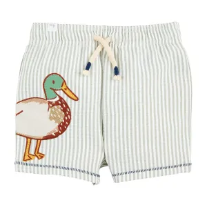 Duck Applique Swim Trunks BY MUD PIE