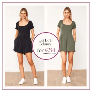 Eton Playsuit Black & Khaki (2 for €54)