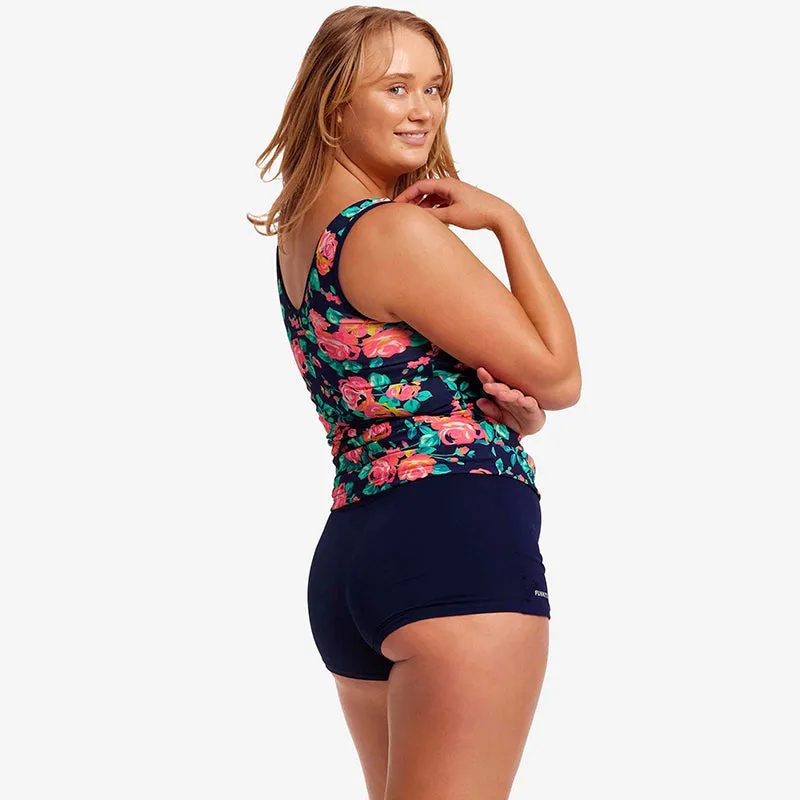 Funkita - Full Bloom - Ladies Zip Front Tankini Top