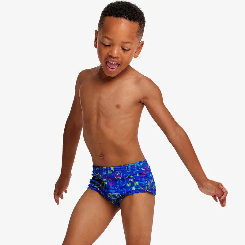 Funky Trunks - Backed Up - Toddlers Boys Eco Printed Trunks