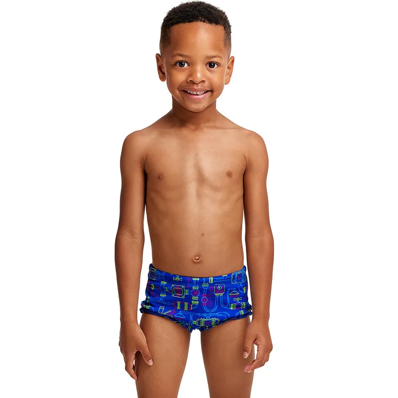 Funky Trunks - Backed Up - Toddlers Boys Eco Printed Trunks