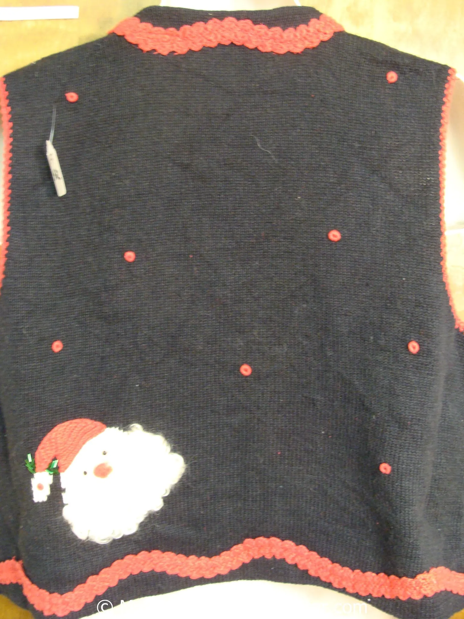 Funny Fluffy Santas 80s Christmas Sweater Vest