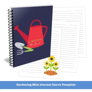 Gardening Journal Template - Canva Mini PLR Journal