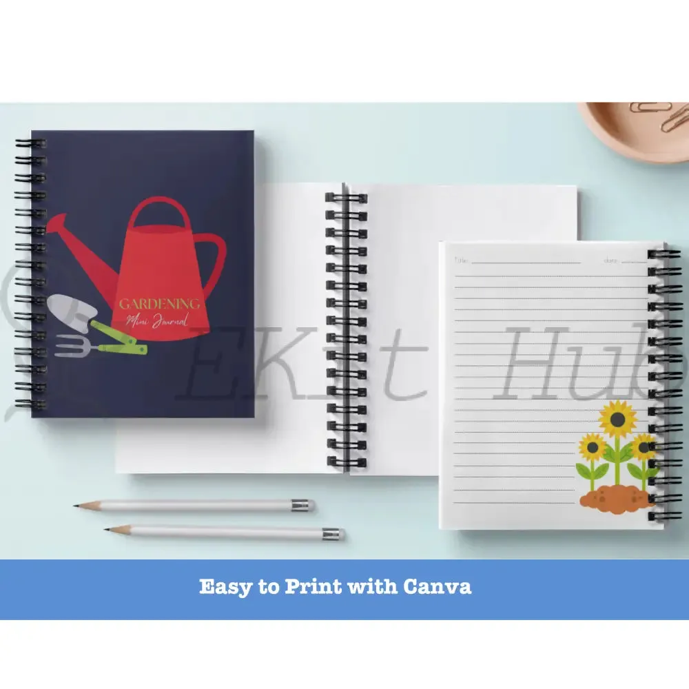 Gardening Journal Template - Canva Mini PLR Journal