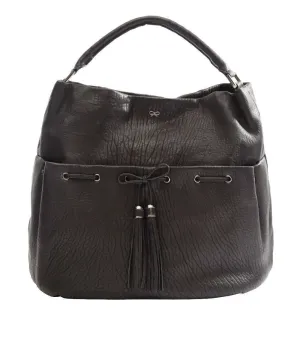 Grand sac Lacing en cuir grainé noir - Anya Hindmarch