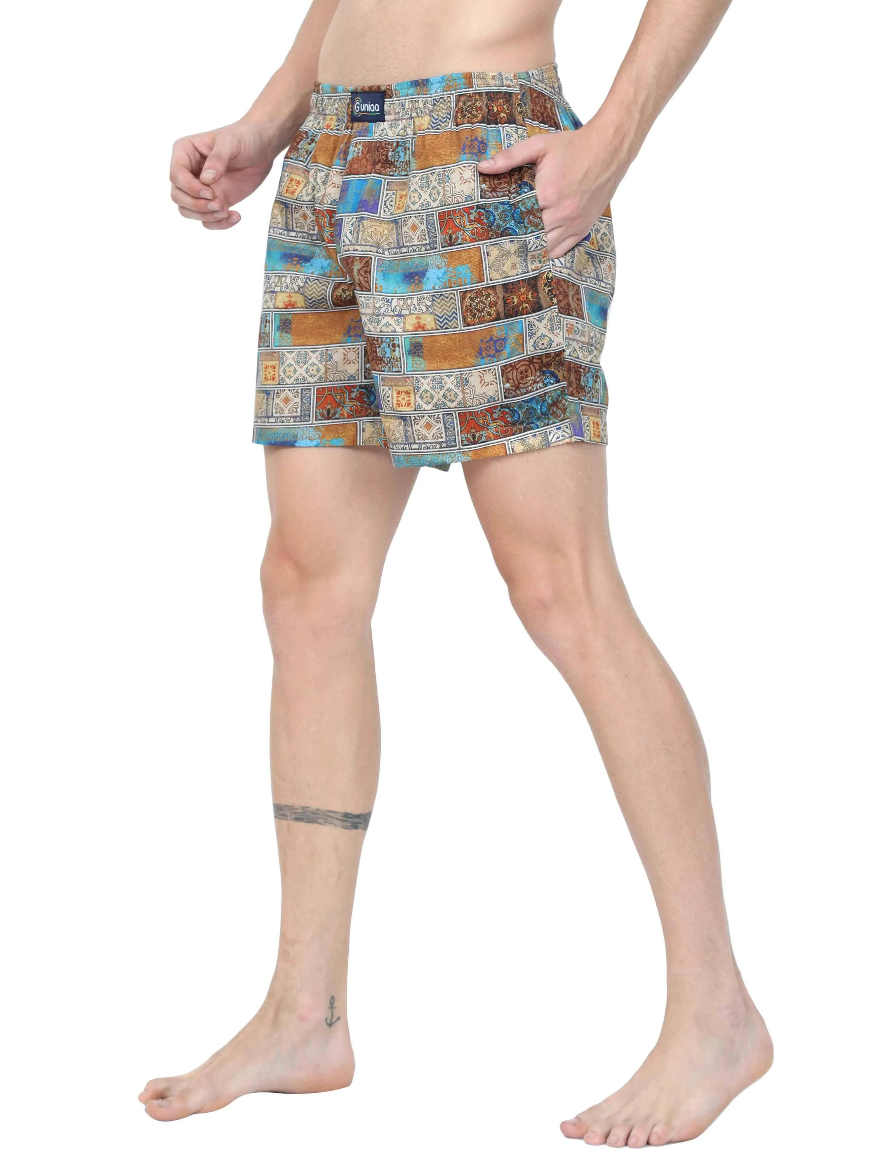 GUNIAA MEN'S KING  PRINTED BOXER