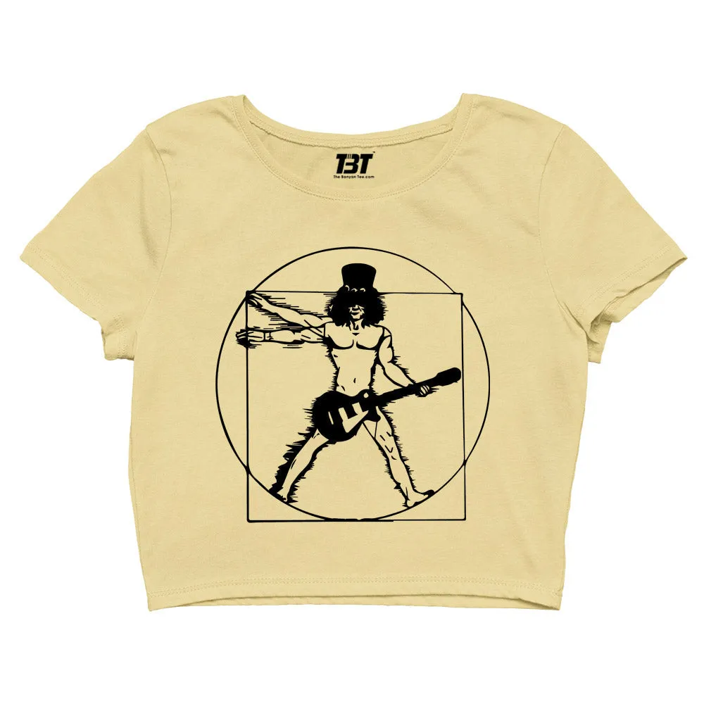 Guns N' Roses Crop Top - The Vitruvian Guitar Man - Slash