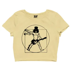 Guns N' Roses Crop Top - The Vitruvian Guitar Man - Slash