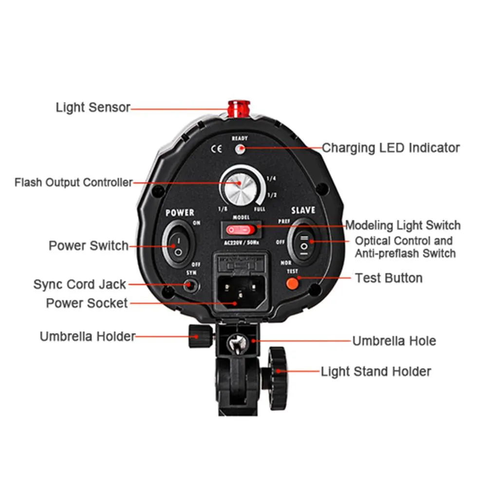 Hypop 600W (2x 300DI) Flash Strobe Lighting Kit