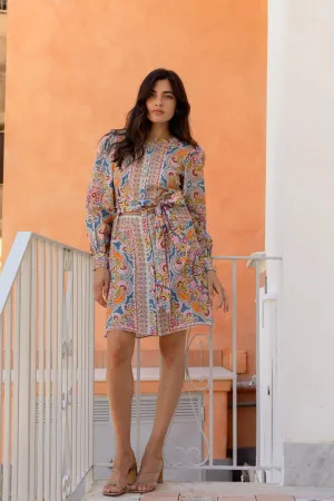 Kachel Ottavia Mini Shirt Dress in Fortuna