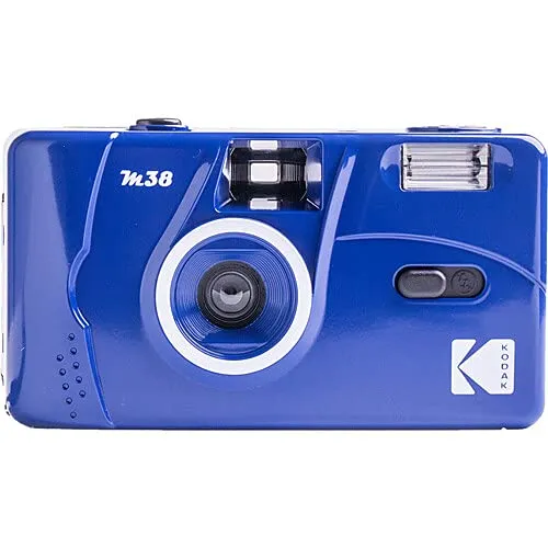 Kodak M38 35mm Film Camera - Focus Free, Powerful Built-in Flash, Easy to Use (Classic Blue)