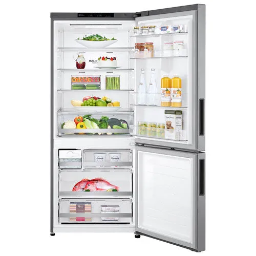 LG LBNC15251V 28" 15 cu.ft. Counter Depth Bottom Freezer with Door Cooling  and Flip-up Shelf