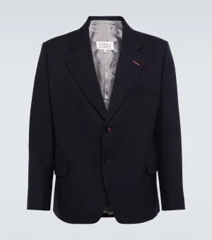 Maison Margiela natural wool blazer, blue