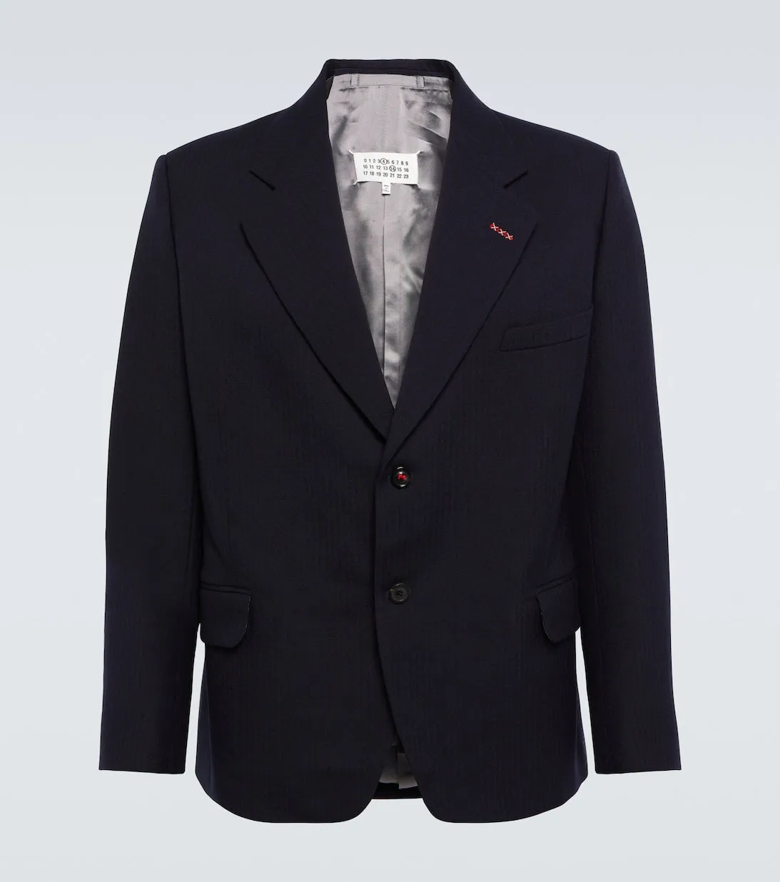 Maison Margiela natural wool blazer, blue