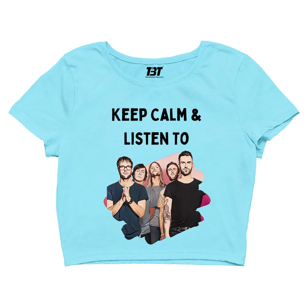 Maroon 5 Crop Top - Keep Calm And Listen To M5