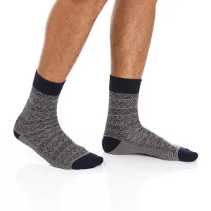 Men's Classic Jacquard Socks - Black & Grey