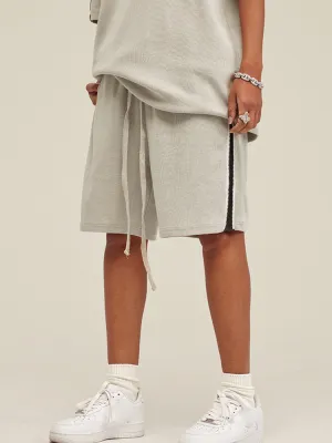 Men'S Contrast-Stripe Cropped Shorts