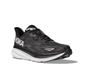 Men's Hoka Clifton 9 Color: Black/ White