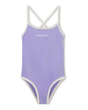 Mini Stripe Rib Logo One Piece