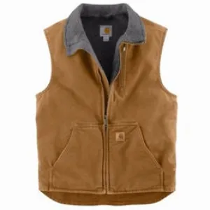 Mock Neck Vest, Brown, Large