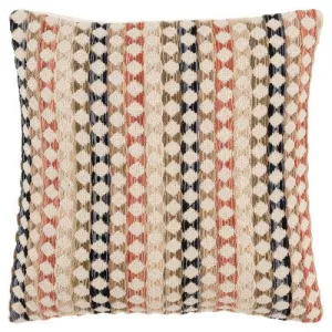 New - 20"x20" Oversize Striped Square Throw Pillow Cover Black/Beige - Rizzy Home: Woven, Pet Friendly, Hidden Zipper