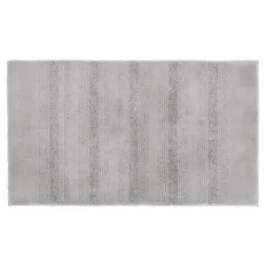 New - 24"x40" Essence Nylon Washable Bath Rug Platinum Gray - Garland