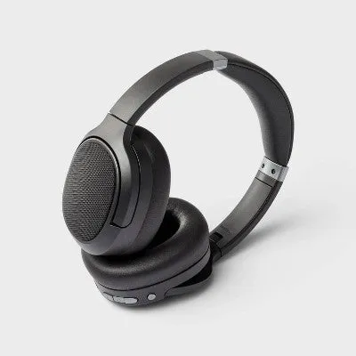 New - Active Noise Canceling Bluetooth Wireless Over Ear Headphones - heyday Black