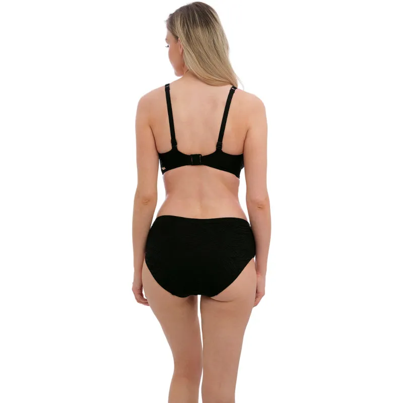 Ottawa Deep Gathered Bikini Brief Black - Fantasie Swim