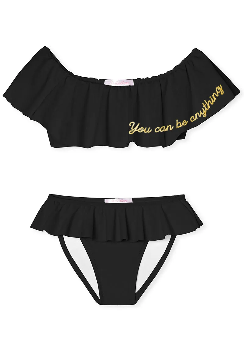 "you Can Be Anything" Black Bikini