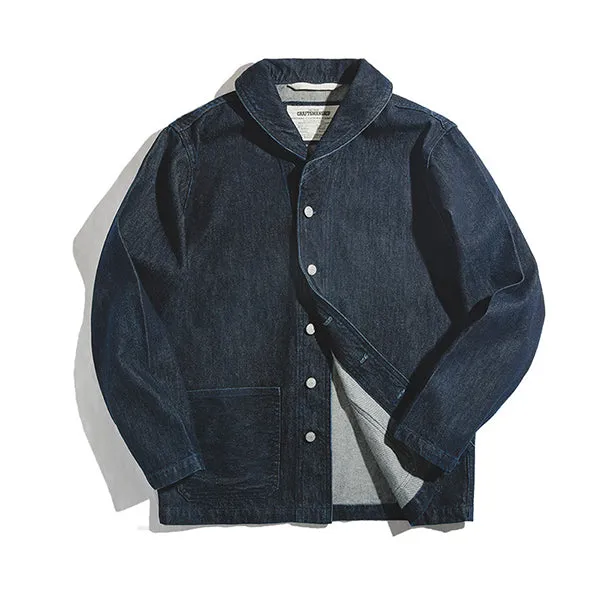 Retro Military Style Casual Washed Denim Jacket Outwears