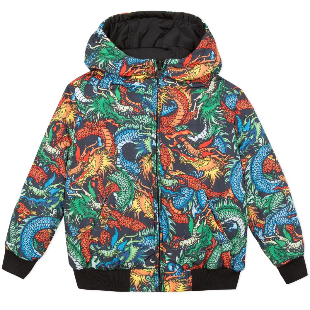 Reversible Printed Puffer Baby Jacket