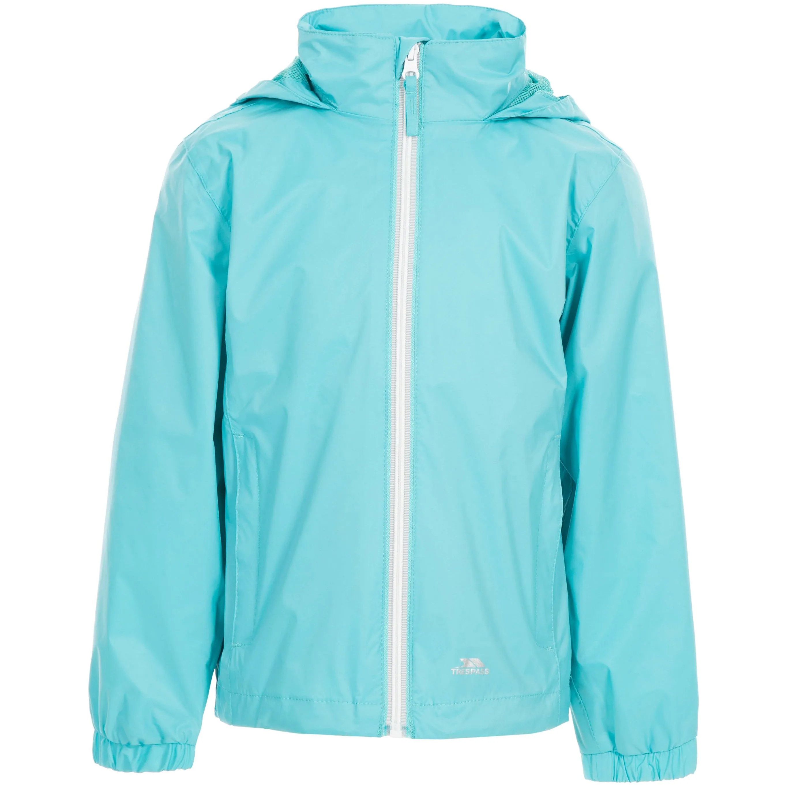 Sabrina Girls' Unpadded Waterproof Rain Jacket in Aquamarine