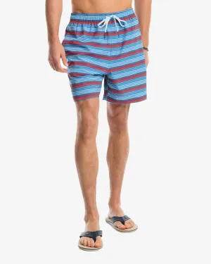 Southern Tide Men's Largo Stripe Swim Trunk / Deep Water